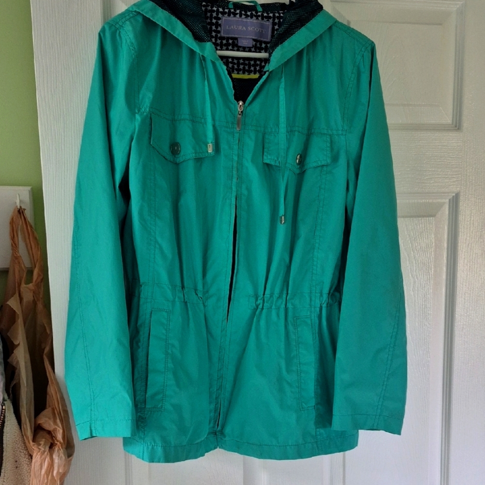 Teal Hooded Jacket